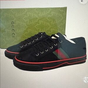 Gucci Econyl Nylon Web Monogram Off The Grid 1977 Tennis Sneakers sz. 36 NEW